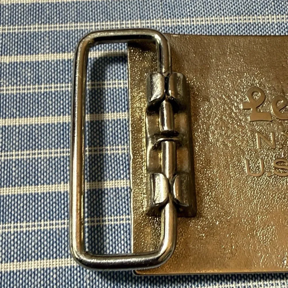 Vintage‎ Lee NY Tennis Racket Belt Buckle Silver Tone USA